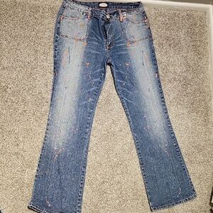 Artistic Blue Flare Jeans